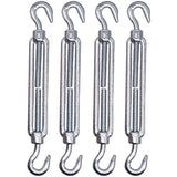 4 pcs M6 Adjustable Cable Turnbuckle With Hook And Loop - Cable Tension (4 pcs, M6)