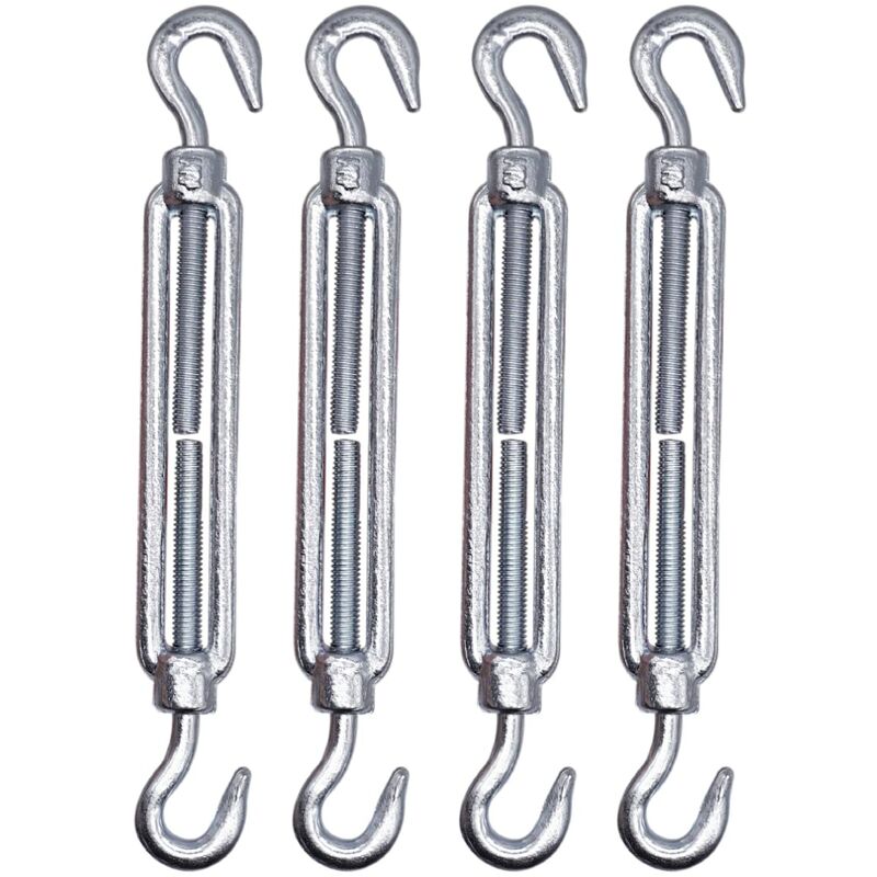 4 pcs M6 Adjustable Cable Turnbuckle With Hook And Loop - Cable Tension (4 pcs, M6)