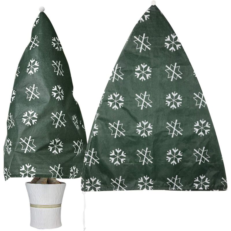 2 Piece Plant Winter Protection Bag Winter Protection For Potted Plants, Beige, Solid, 110X80 Cm