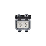 Outdoor Double Wall Socket With Usb Waterproof Heavy Duty Electrical Outlet With Wall Box (Double)
