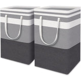 2 Pack Large Foldable Laundry Basket With Easy Carry Handles, Waterproof And Extended Handles For Storing And Carrying