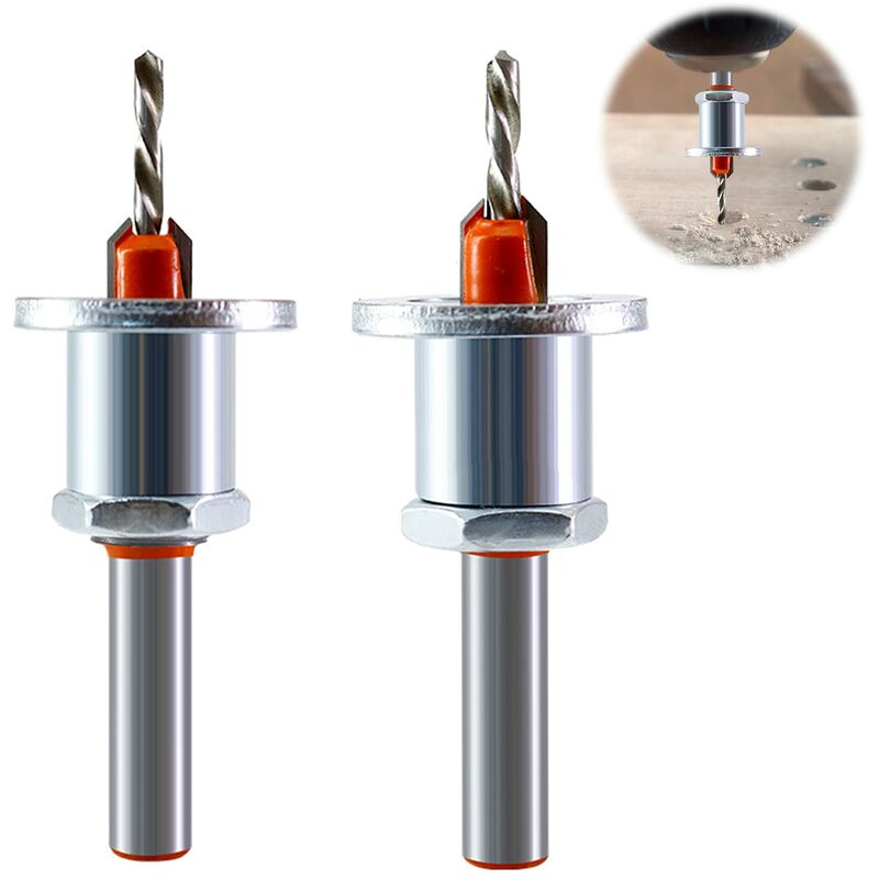 2 pcs Wood Drill Bits, Hss Drill Bit Set, 8Mm Steel Countersink Drill Bits, Countersink Drill Bit Set For Woodworking,