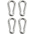 4 pcs Heavy Duty Carabiner Hooks For Sports, Locking Dogs, Hammock Swing, 304 Stainless Steel, 8Mm Thickness