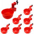 6 pcs Automatic Chicken Waterer Supplies Bowl Cups Plastic Bowl, Poultry Water Dispensers Automatic Drinking Water Cups
