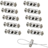 10 pcs Cable Clamps With Screw Terminal Cap, Cable Clips For 1-2Mm Diameter Cable And Wire, Double Ended Cable And