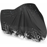 Motorcycle Cover Waterproof, Cold And Weather Resistant 190T Black Protects From Dust