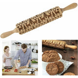 Christmas Wooden ROlling Pin, ROlling Pin, Kitchen Tool, Baking Accessory, Eye-Catching, Stable And Durable, Christmas