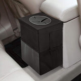 Car Trash Can With Lid - Hanging Garbage Bag With Storage Pockets, Foldable And Portable Waterproof Organizer, Large