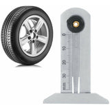 Tire Tread Depth Gauge, Stainless Steel Tire Tread Depth Gauge Safety Tire Ruler Tire Meter 0-30Mm For Car Motorcycle