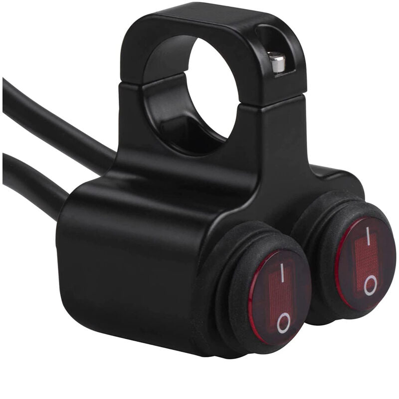 12V Waterproof Motorcycle Atv Bike 22Mm 7/8 Inch Handlebar Dual Control Kill Button Headlight Switch Hazard Brake Fog