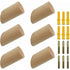 6 pcs Set Beech Wood Wall Hooks 3X6Cm Cylinder Wall Mounted Coat Hook Decorative Hook For Coat Hat Scarf Bag Towel -