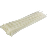 100 Pack Cable Ties, White/Natural, 370Mm X 4.8Mm, Premium Quality Plastic Cable Ties