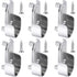 6 pcs Oval Wardrobe Rail End Brackets Nickel Plated Silver Wardrobe ROd Holder 15Mm Wardrobe Flange Rail Brackets And 6