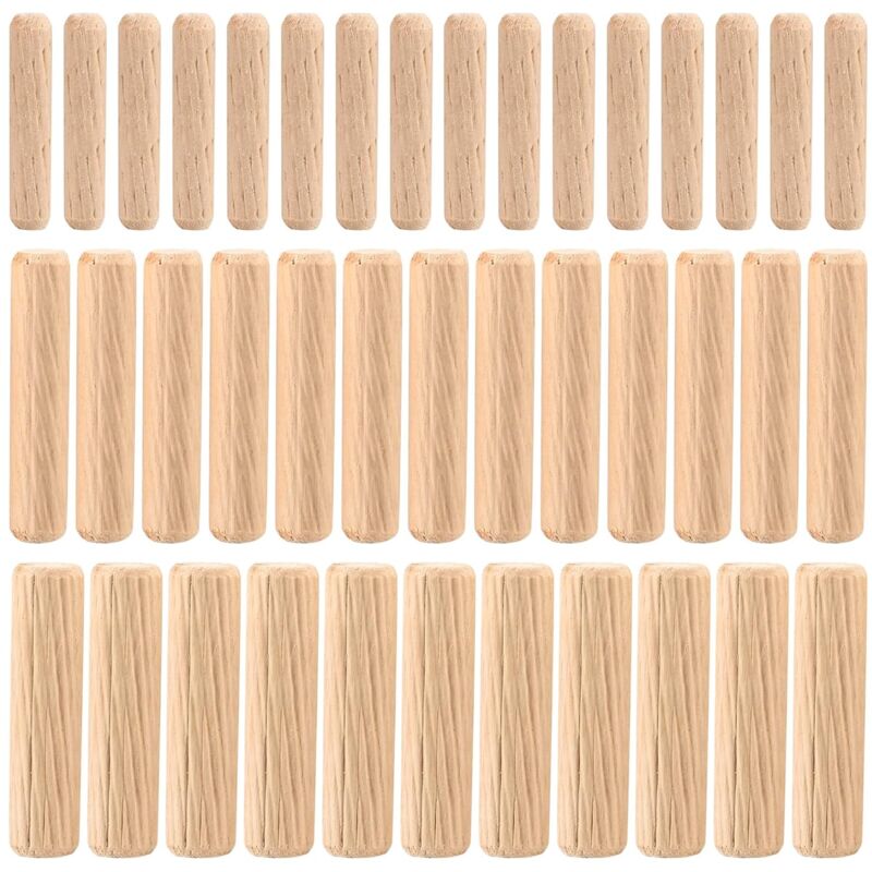 90 Pieces Wood Dowels Assortment, Tapered Grooved Wood Dowels M6 M8 M10 For Milling, Grooving, Crafts, Diy,