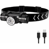 H330 Headlamp, 1500 Lumens Rechargeable LED Headlamp, Ip66 Waterproof Head Torch, 5 Lighting Modes For Cycling Camping