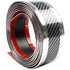 Car Door Sill Sticker Carbon Fiber Silver 5Cmx3M Self-Adhesive Sticker Protector Bumper Guard Strip