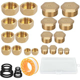 20 pcs Brass Threaded Caps With Threads, 05/10 08/13 15/21 20/27 12/17Male Water Inlet Plug Tap
