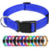 Dog Collar, Classic Adjustable Reflective Nylon Collar Suitable For Medium Dogs, DArk Blue, 2.5Cm Width