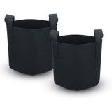 2 Pack 38 Litre - 10 Gallon Non-Woven Planting Bags - 40 X 30 Cm - With Carry Handles - For Garden, Greenhouse, Etc. -