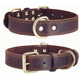 Premium Genuine Leather Dog Collar/Durable Real Leather Adjustable Collars For Male Female Small X-Small Medium Large