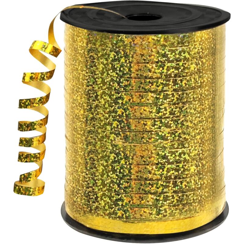 One Spool Smooth Gold Ribbon - 400M X 5Mm Gold Gift Ribbon For Wedding, Diy Arts & Crafts, Party And Gift Wrapping