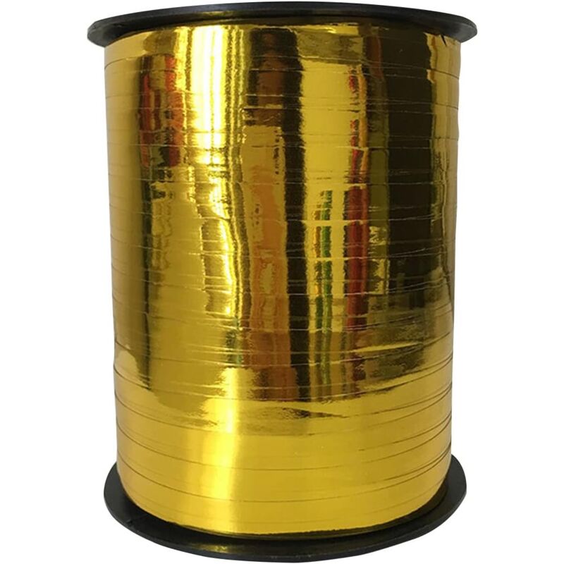 500 Yards (400M) Corrugated Balloon Ribbon Gold Bolduc Ribbon For Gift Wrapping And Diy Craft Supplies