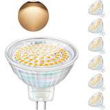 LED Bulbs Gu5.3 5W 12V Mr16 Spotlight Replace Halogen Spotlight 460 Lumens Warm White 3000K Non-Dimmable Pack Of 6