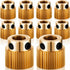 Extruder Wheel 3D Printer Parts Gear 40 Teeth Brass Extruder Wheel Compatible With Cr-10, Cr-10S, S4, S5, Ender 3,