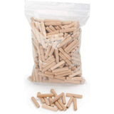400 pcs Of Wooden Dowels 8 Mm X 50 Mm - Solid Beech Wood Dowel Ideal For Wood ROuter - Suitable For Drilling