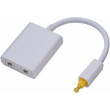 Dual Port Digital Optical Audio Splitter Easily Connect Multiple Components Without Swapping Connections Low Jitter
