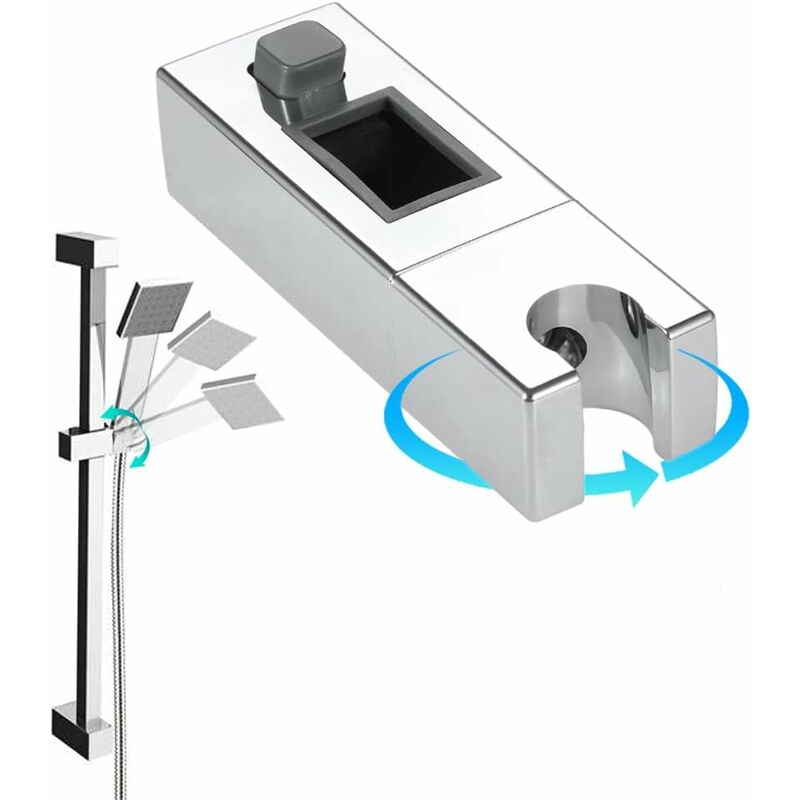 Adjustable Rectangular Shower Head Sliding Bracket Holder For Bathroom