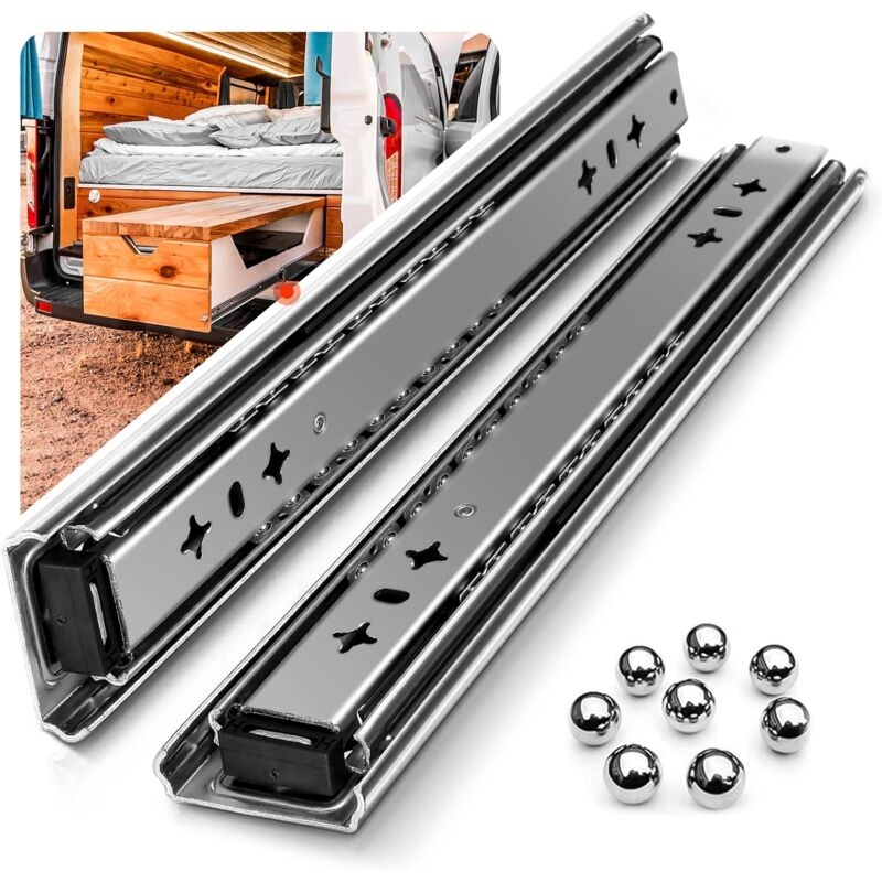 Heavy Duty Drawer Slide With DAmper Drawer Slide 120Kg Load Capacity Ball Bearing 1 Pair (30Cm)