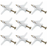 50 pcs Plasterboard Anchors Sets Plastic Expansion Pipe Aircraft Self Drilling Expansion Tube Anchors Used For Most