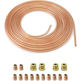 7.6M Brake Copper Hose, Brake Pipe Tube, Od 4.76Mm, Id 3.3Mm With 16 Nuts
