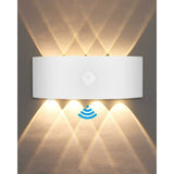 Outdoor Wall Light, 8W Indoor Motion Sensor Lamp, 3000K Warm White Bedroom Wall Light, Waterproof Ip65, Balcony,