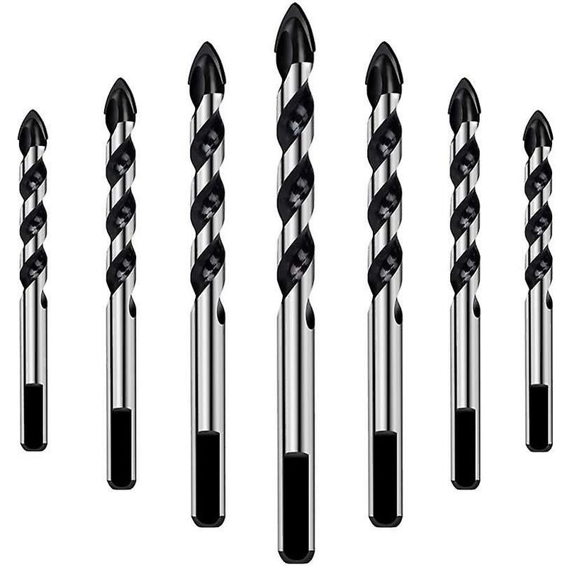 7 pcs Drill Bit Set For Tile, Glass, Concrete, Stone, Brick, Tiles, Ceramic And Mirrors(3Mm 4Mm 5Mm 6Mm 8Mm 10Mm 12Mm)