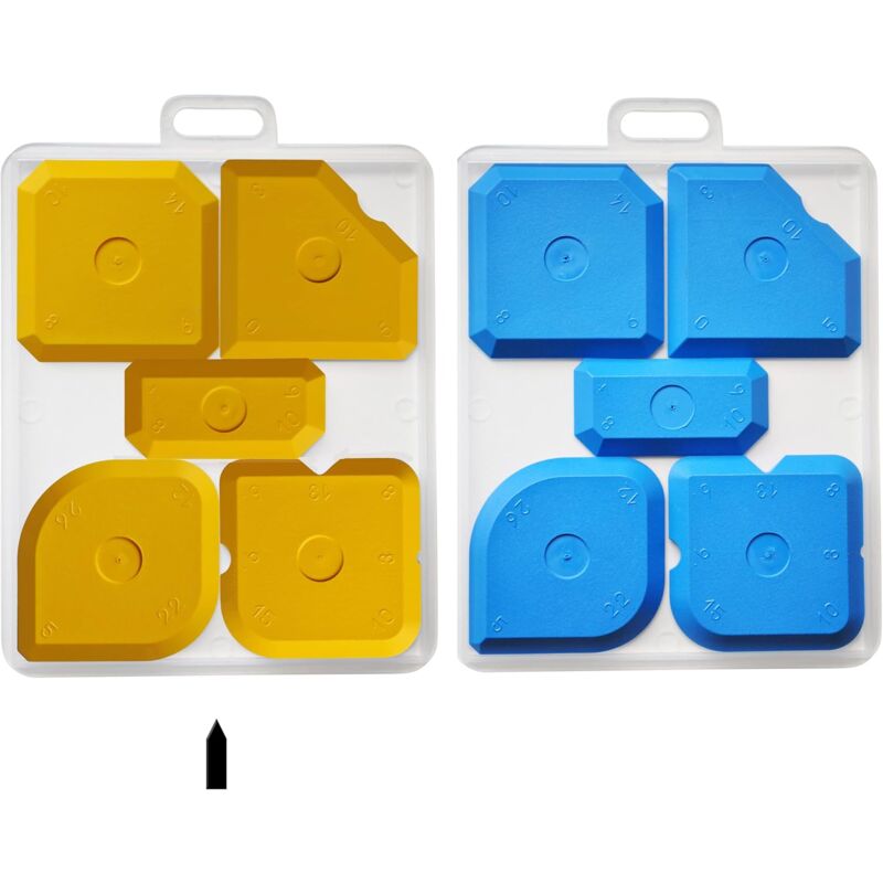 Fugset5G Professional Silicone Acrylic Spatula Smoother, Perfect Joint Remover, Pack Of 5, 1 X 5 Pieces Yellow