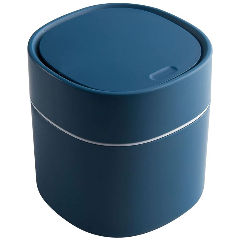 Tabletop Trash Can With Lid, Mini Plastic Trash Can, Small Tabletop Trash Can For Bedrooms, Dining ROoms, Bathrooms,