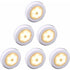 Wireless LED Motion Sensor Light For Closet, Stairs, Hallway, Kitchen, Bedroom (6 pcs) (White Shell (Warm Light)