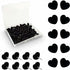100 pcs Black Heart Shape Push Pins With Steel Point For Pictures And Walls