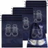 Travel Shoe Bag, Waterproof Dustproof Fleece Shoe Bag Set With Clear Window And Drawstring (3244Cm) -10 pcs-Navy Blue
