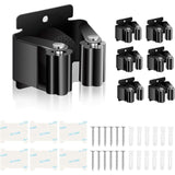 6 Pieces Mop Holder, Wall Mounted Mop Hanger, Mop Holders For Bathroom, Kitchen, Garden, Garage, Office