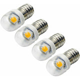 4 pcs 3V 0.2W E10 LED Bulb 5050 1Smd White 3000K LED Replacement Bulb Upgrade For Headlights Flashlights Torch Lights