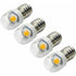 4 pcs 3V 0.2W E10 LED Bulb 5050 1Smd White 3000K LED Replacement Bulb Upgrade For Headlights Flashlights Torch Lights