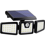 3-Head Solar Spotlight With Motion Detector