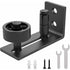 Heavy Duty Sliding Barn Door Track, 8 In 1 Black Carbon Steel Stop, Flush Bottom Design, Floor And Door Panels,