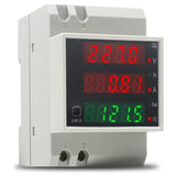 Din Rail Electricity Meter Single Phase Energy Meter Digital Voltmeter Ammeter Ac 80-300V 100A Wattmeter 1 Phase Power