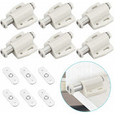 6 pcs Magnetic Push Catch Plastic Magnetic Catch Soft Close Magnetic Catch For Door Cabinet Drawer Sliding Cupboard