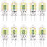 G4 2W LED Bulb, 20W Halogen Bulbs Equivalent, Cool White 6000K, 200Lm, 12X Smd, 12V Ac/Dc - Pack Of 10 [Energy Class A+]