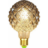Retro LED Filament Edison Bulbs 4W Smoke Glass 220/240V E27 Crystal Decorative Light Bulbs Art Deco G95 Crystal